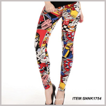 Vente en cours d&#39;usine Custom Print Flower Women Leggings (SNNK1754)